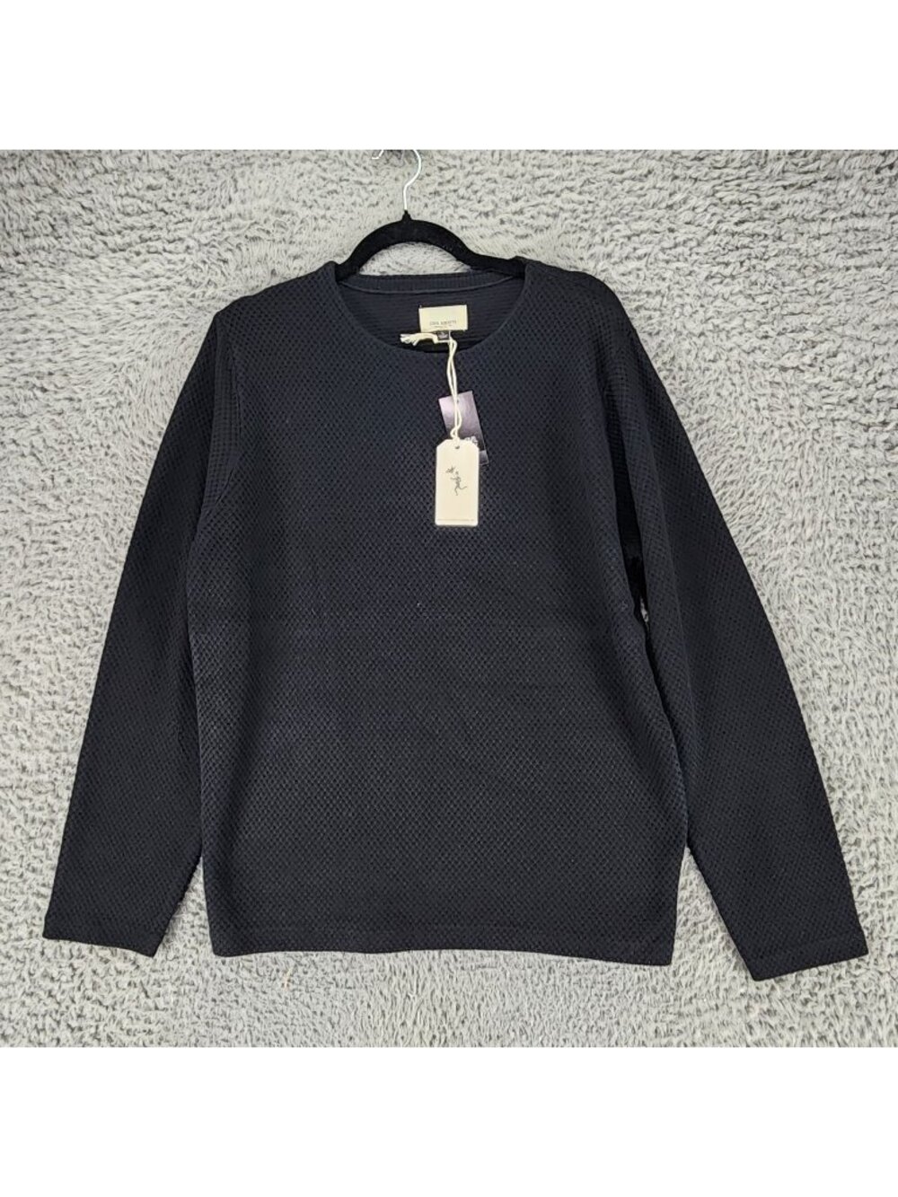 Civil Society Sweater Mens Large Black Long Sleeve Crew Neck Pullover *NWT*